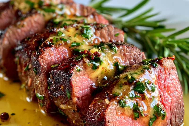 Cooking process for Herb Butter Beef Tenderloin