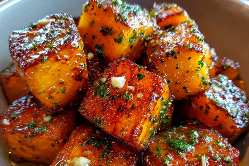 Fresh ingredients for Herb Roasted Sweet Potatoes