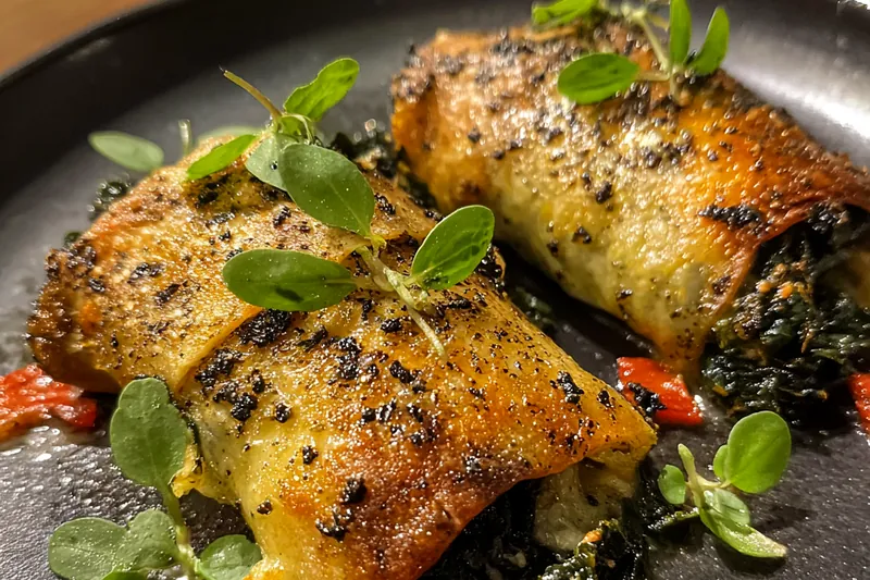 Fresh ingredients for Herb Stuffed Chicken Rolls