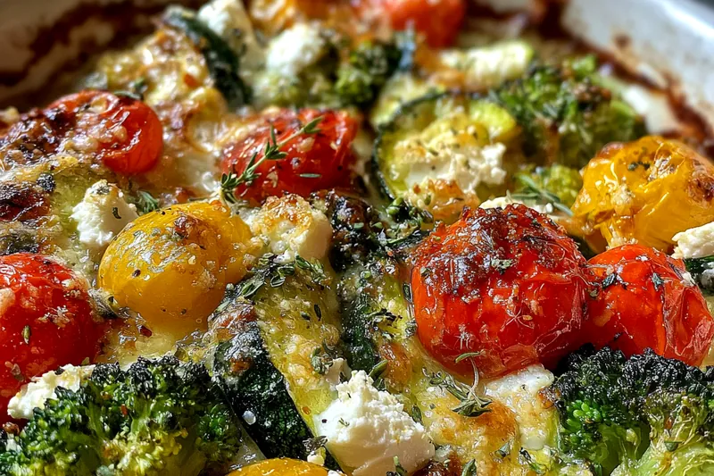 Fresh ingredients for High-Protein Vegetable Bake