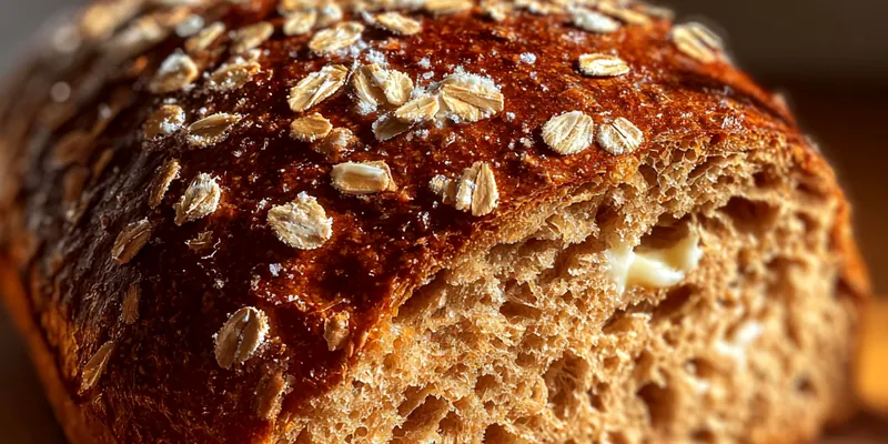 Homemade Oat Topped Bread