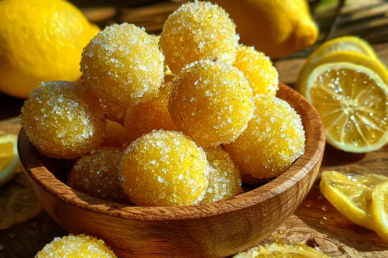 Fresh ingredients for Homemade Sugary Lemon Treats