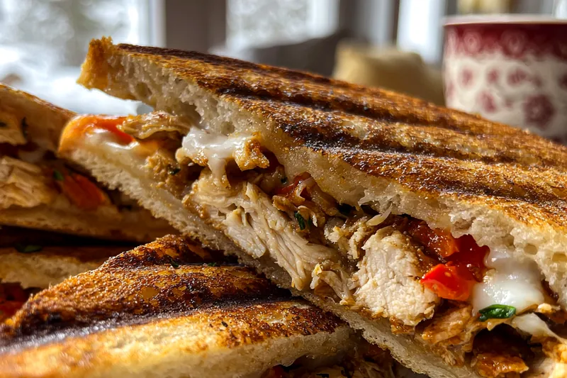 Ingredients for Honey Pepper Chicken Panini Pasta laid out on a kitchen counter