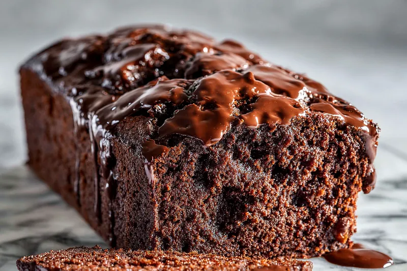 Baking Hot Fudge Brownie Bread in the oven