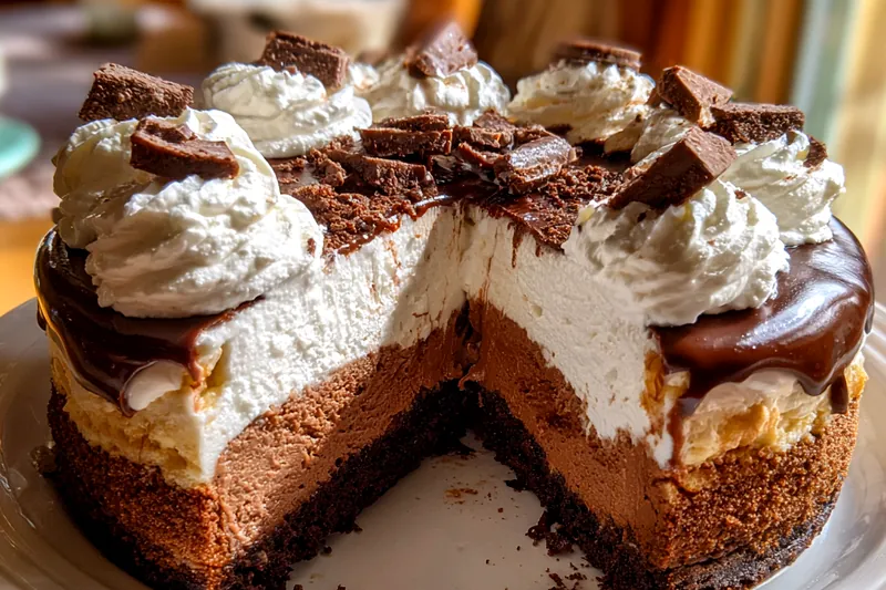 Baking Hot Fudge Sundae Brownie Cheesecake