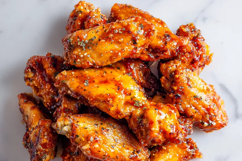 Fresh ingredients for Hot Honey Peach Wings