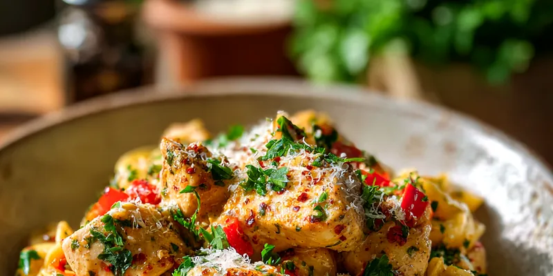 Irresistible Cajun Chicken Tortellini served in a bowl