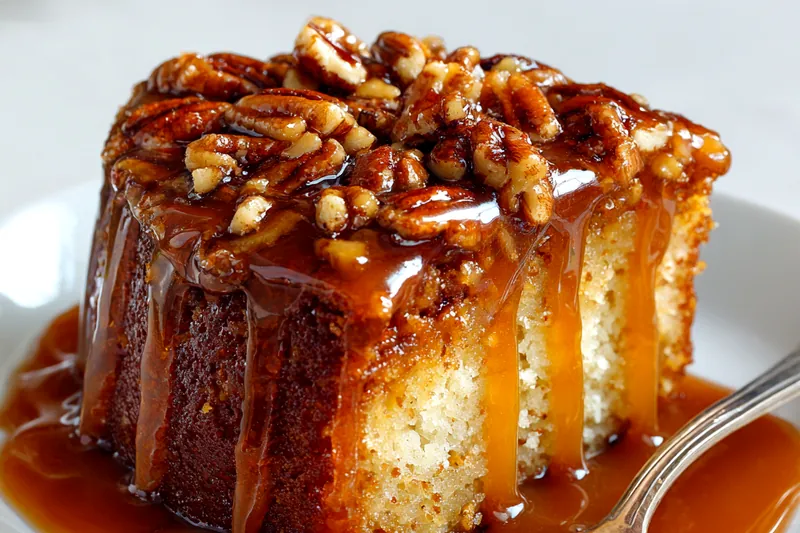 Image of ingredients for Gooey Butter Pecan Cake