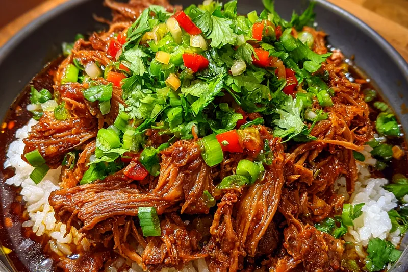 Cooking process for Korean Style Braised Beef