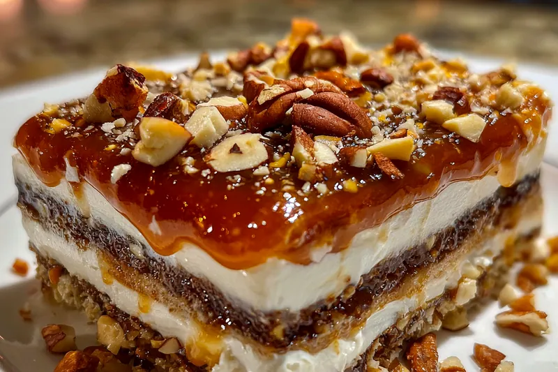 Fresh ingredients for Layered Caramel Nut Delight