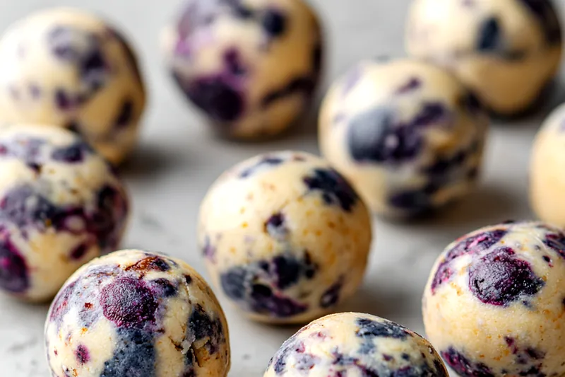 Mixing ingredients for Lemon Blueberry Protein Bites
