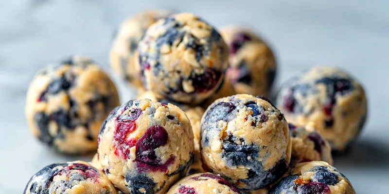 Lemon Blueberry Cottage Cheese Protein Bites