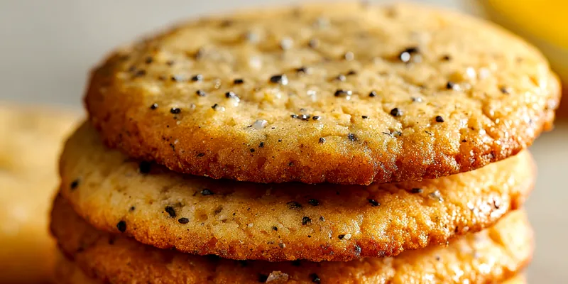 Delicious Lemon Poppy Seed Cookies served on a plate