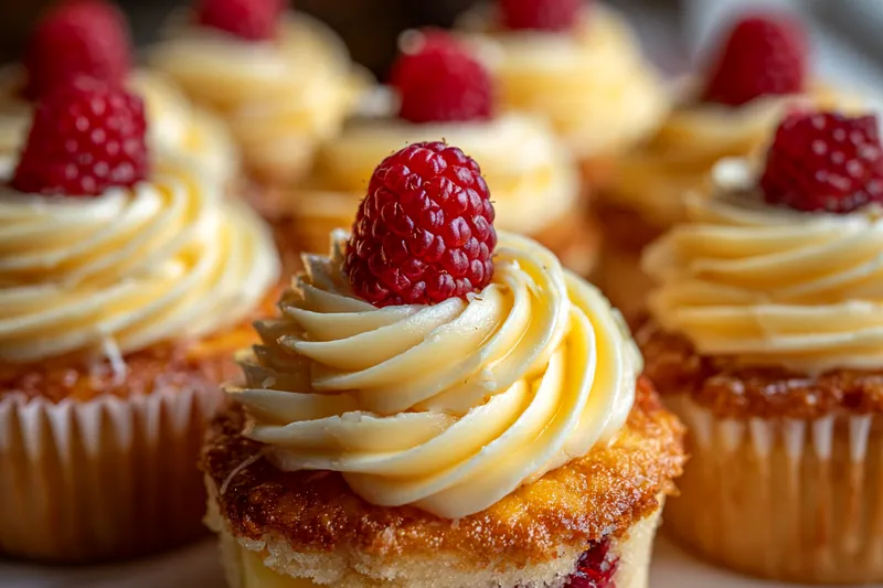 Fresh ingredients for Lemon Raspberry Filled Cupcakes