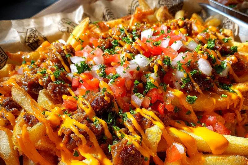 Cooking process for Loaded Cheese Fries Platter