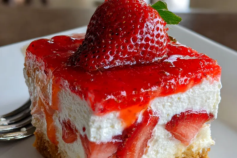 Cooking process for Luscious Strawberry Cream Delight