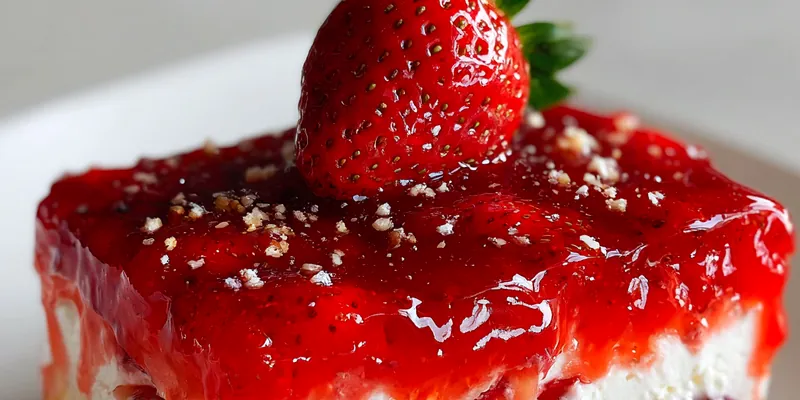 Delicious Luscious Strawberry Cream Delight served on a plate