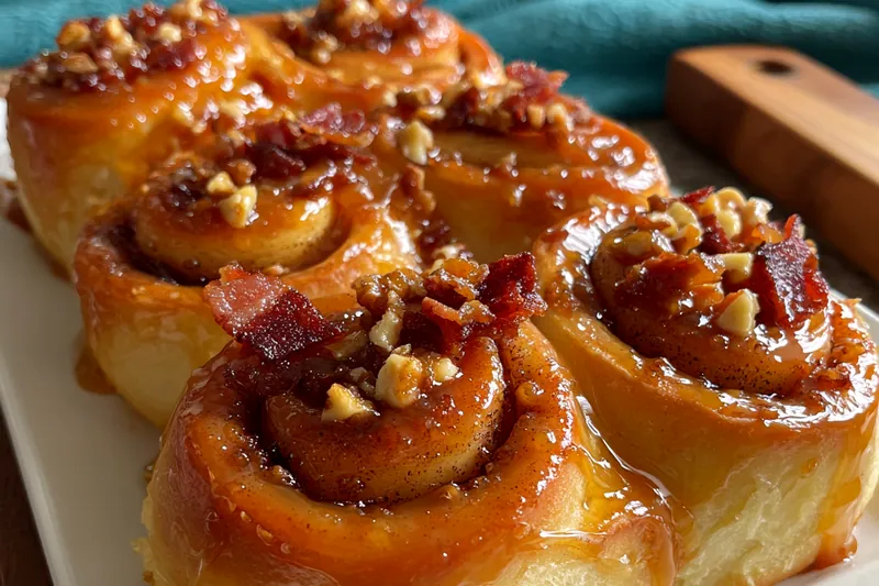 Fresh ingredients for Maple Bacon Cinnamon Rolls