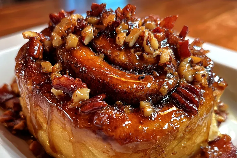 A chef expertly mixing the batter and preparing Maple Bacon Delight for baking.