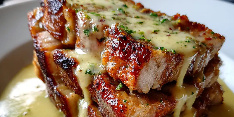 Delicious Maple Bacon Pork Chops served on a plate