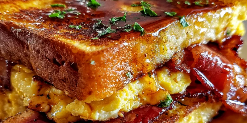 Maple Bacon Stuffed Toast