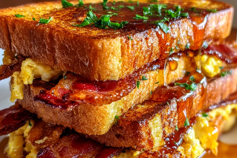 Fresh ingredients for Maple Bacon Stuffed Toast