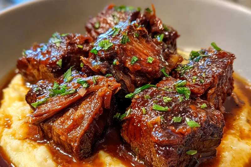 Cooking process for Maple Bourbon Glazed Ribs