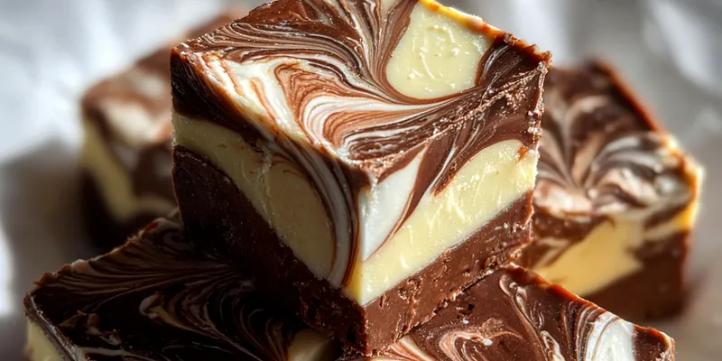 A beautifully plated Chocolate Marshmallow Delight with a sprinkle of powdered sugar on top and a side of fresh fruits.