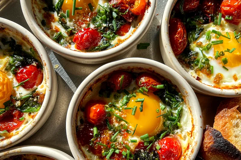 Fresh ingredients for Mediterranean Baked Egg Delight