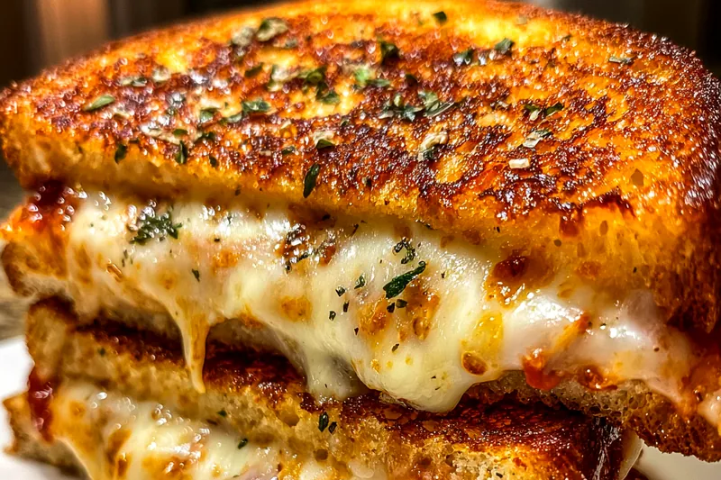 Fresh ingredients for Melted Cheese Sandwich Delight