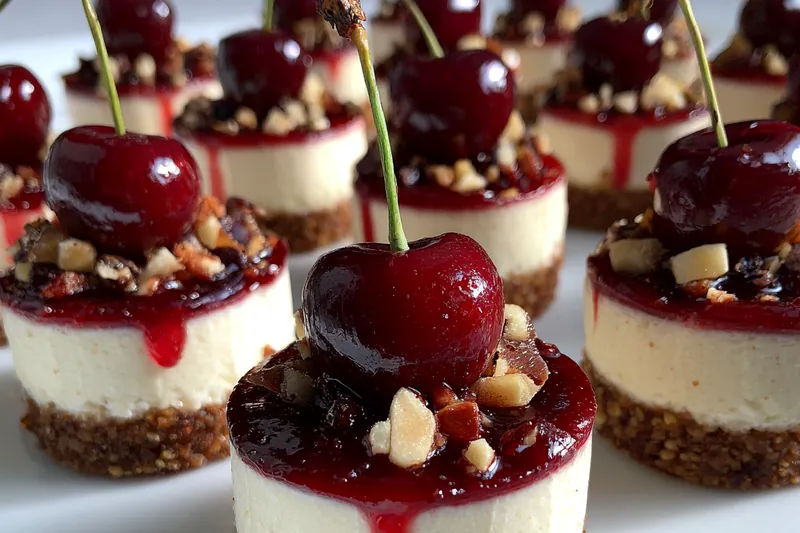 Cooking process for Mini Cherry Cheesecake Bites