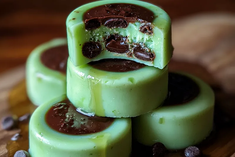 Fresh ingredients for Mint Chocolate Creamy Bites