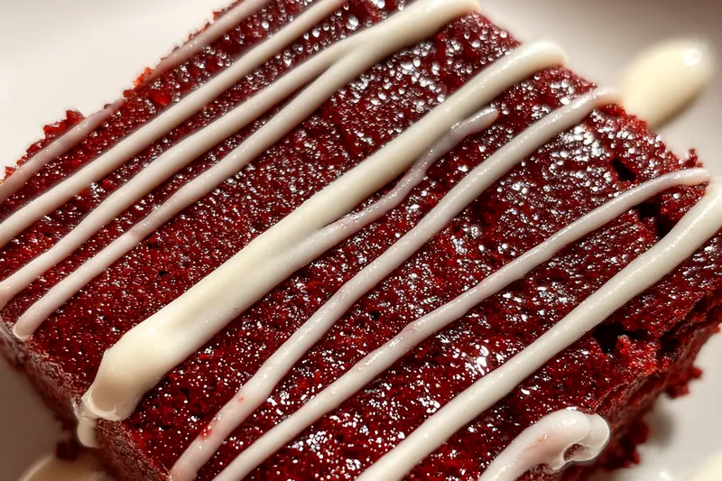 Fresh ingredients for Moist Red Velvet Brownies