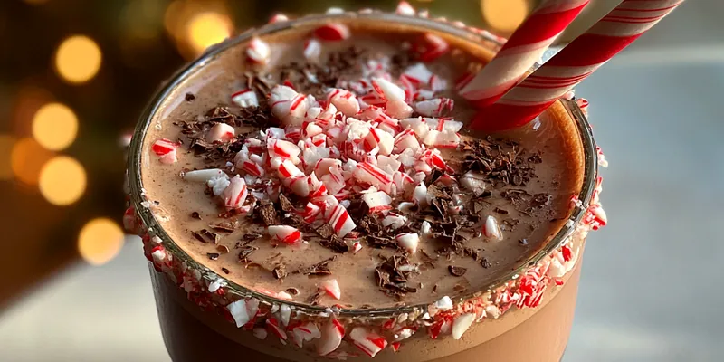 Festive Peppermint Chocolate Cocktail