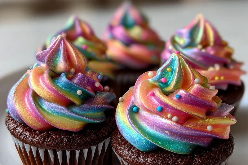 Cooking process for Neon Glow Cupcakes Delight