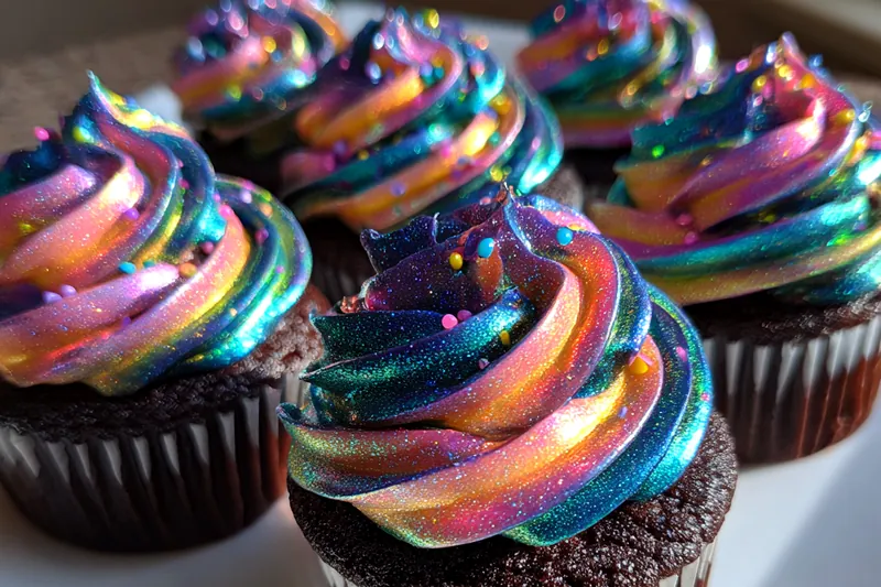 Fresh ingredients for Neon Glow Cupcakes Delight