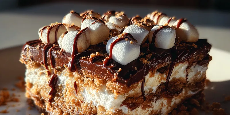 Delicious No-Bake S'mores Delight served on a plate