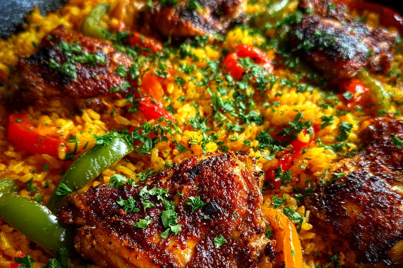 Fresh ingredients for One-Pan Caribbean Chicken Delight