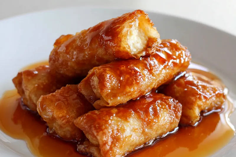 Ingredients for oven fried feta rolls including feta, phyllo dough and spices