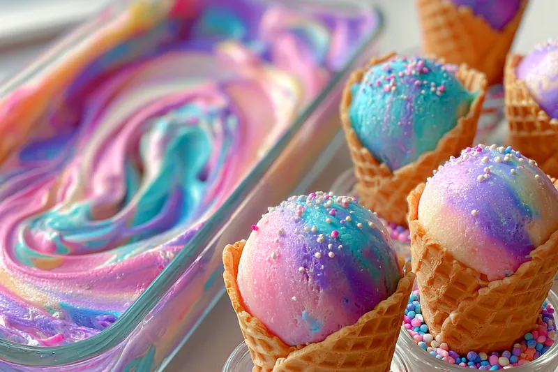 Cooking process for Pastel Cotton Candy Ice Cream