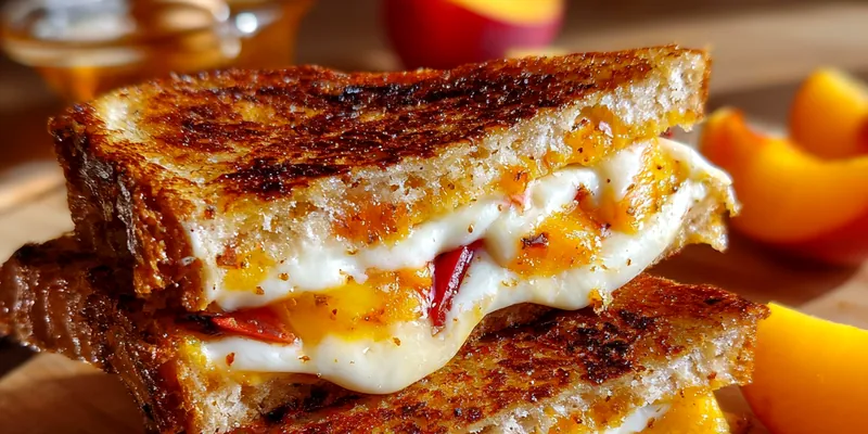 Peach Cheddar Grilled Sandwich