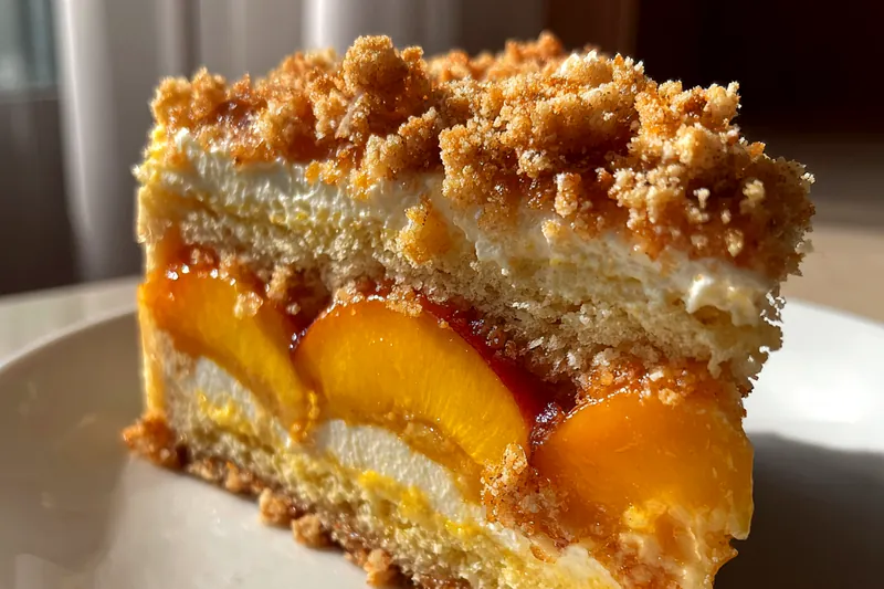 Fresh ingredients for Peach Layered Dessert