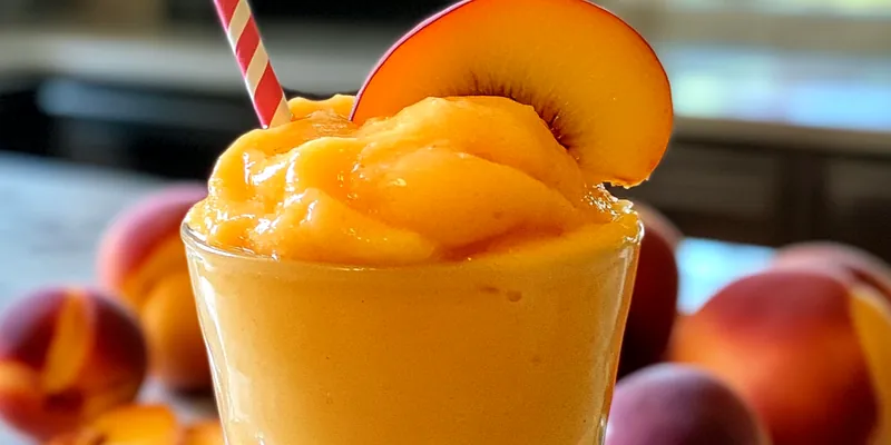 Homemade Peach Slurpees