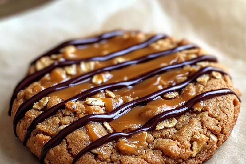 A beautiful arrangement of ingredients needed for Decadent Peanut Butter Caramel Cookies including peanut butter, sugar, and caramel.