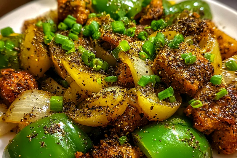 Fresh ingredients for Peppered Chicken Stir Fry