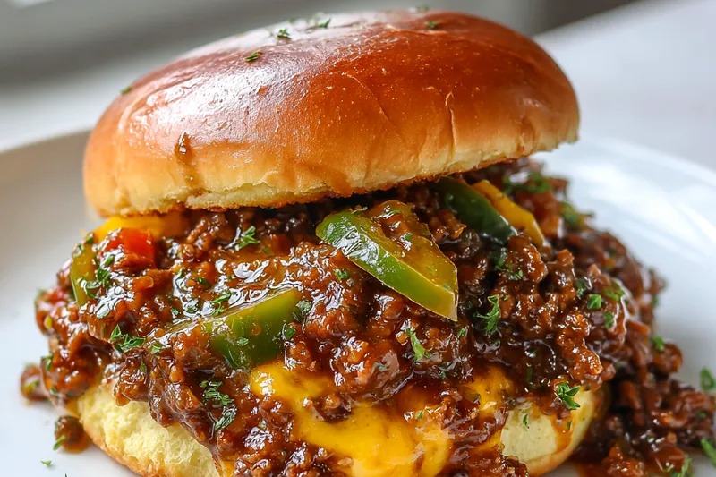 Fresh ingredients for Philly Cheesesteak Sloppy Joes