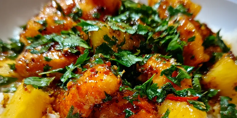 Delicious Pineapple Chicken Delight served on a plate