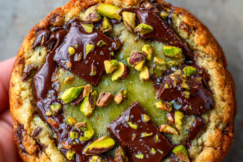 A selection of ingredients for Gourmet Pistachio Delight, including fresh pistachios, heavy cream, and chocolate.