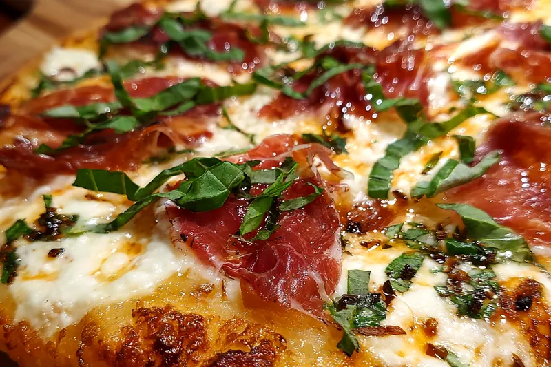 Fresh ingredients for Prosciutto Honey Pizza Delight