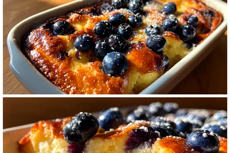 Cooking process for Quick Blueberry Bake Delight